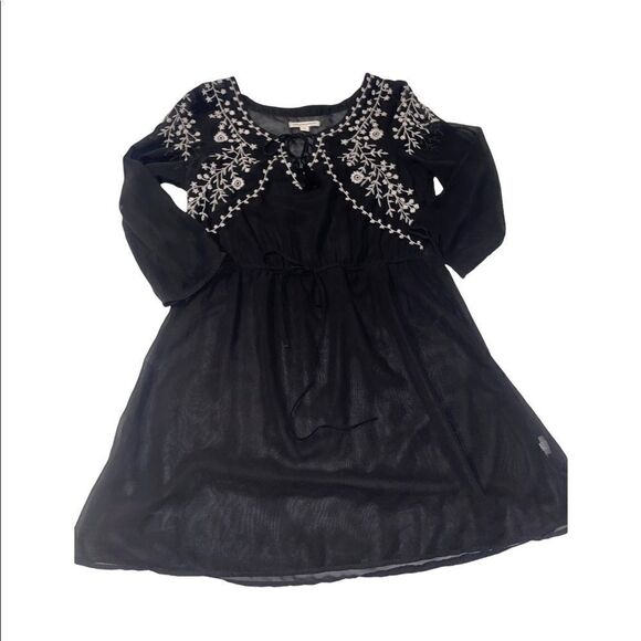 American Eagle Outfitters Sheer Boho Embroidered Sheer Mini Dress/Cover-Up - Picture 8 of 13